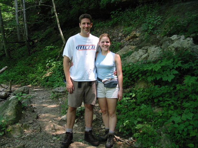 John and me hiking while on our camping trip