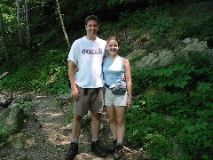 John and me hiking while on our camping trip