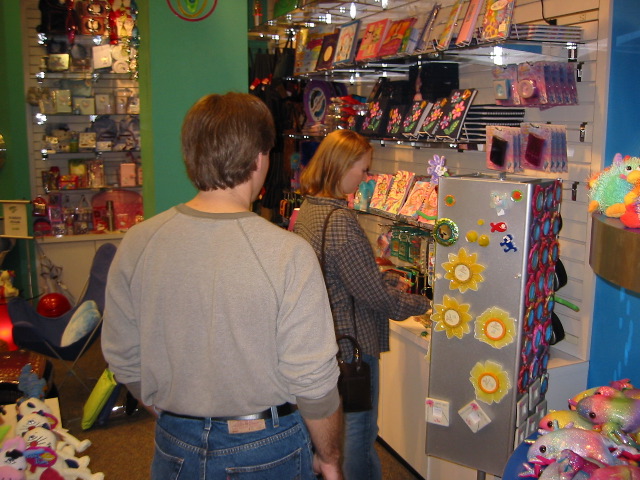 Michael and Amy shopping