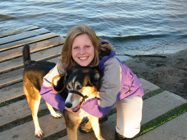 Truet and Me on a walk around Lake Phalen